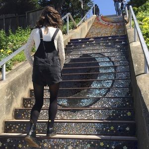 Short Overalls in Black